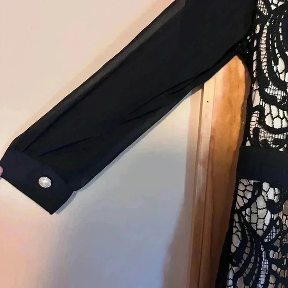 NWT Long Sleeve Lace Dress With Pearl Buttons‎ Size Large - Picture 5 of 9